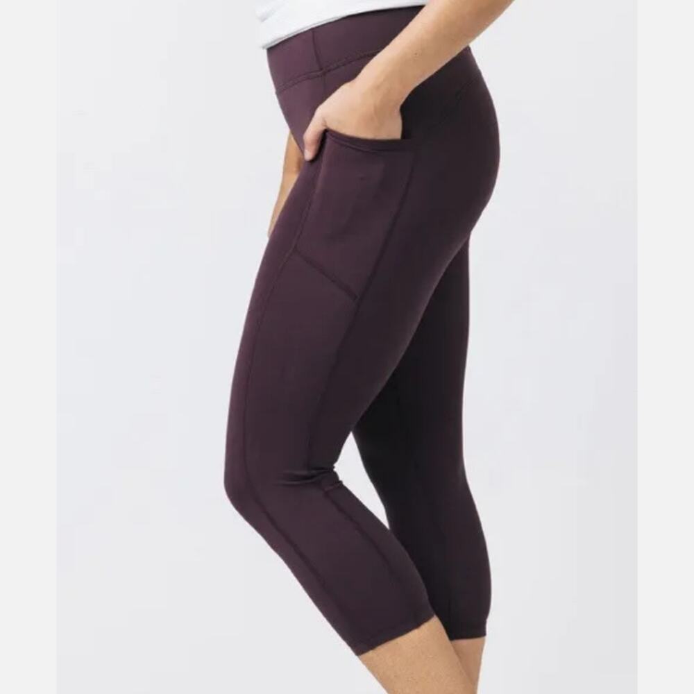 Zyia Purple Brilliant High Rise Multi Pocket Crop Leggings 4